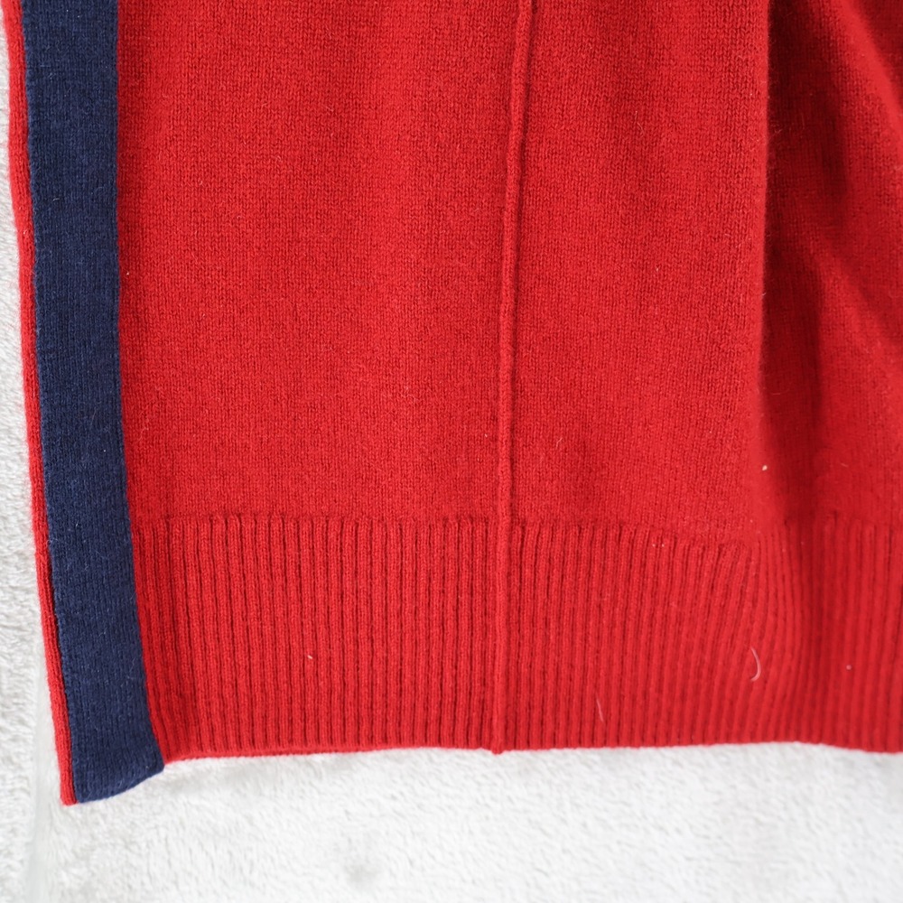 J.Crew Collection Cashmere Track Pants Women M Red Wide Leg Side Stripe $298 NWT - Picture 10 of 16